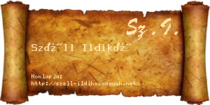Széll Ildikó névjegykártya